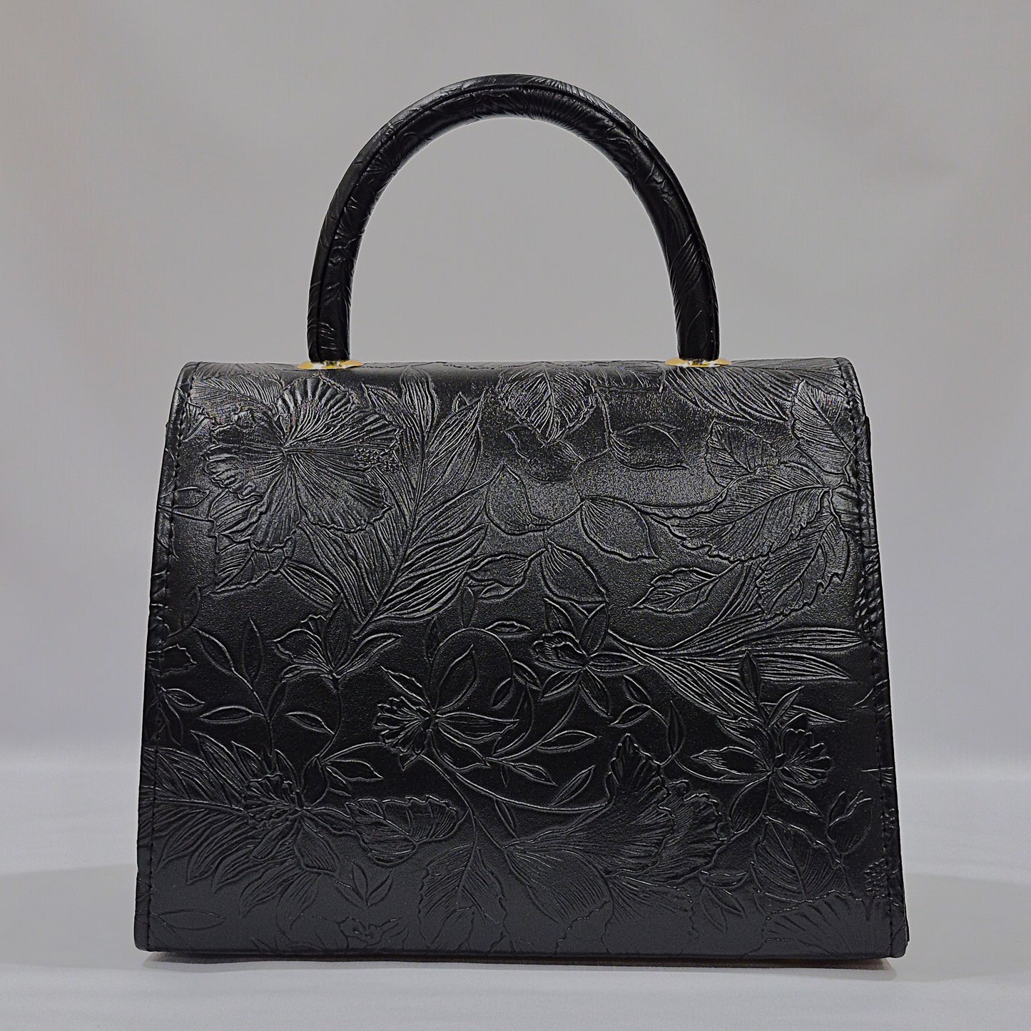 Black Flora Satchel